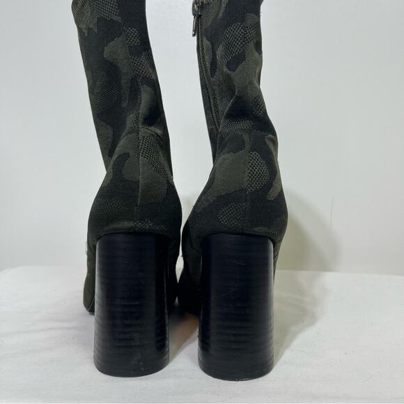 Jeffrey Campbell Camouflage Black Green Siren Boots/Booties 8.5 EUC - Picture 4 of 7
